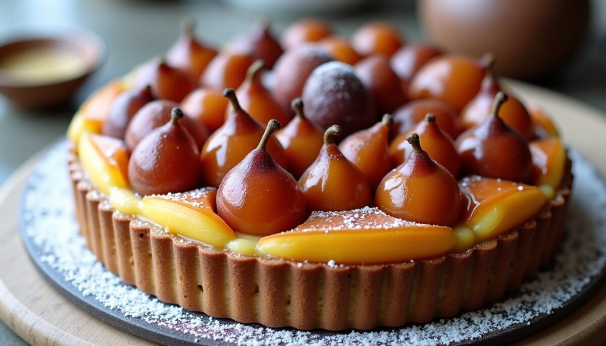 Délice fondant : recette simple de tarte poire, chocolat et amande
